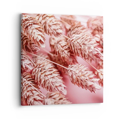 Quadro em tela - Cascata floral em rosa - 30x30 cm