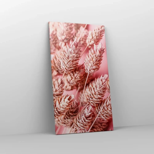 Quadro em tela - Cascata floral em rosa - 45x80 cm