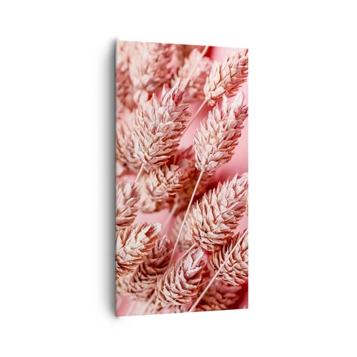 Quadro em tela - Cascata floral em rosa - 65x120 cm