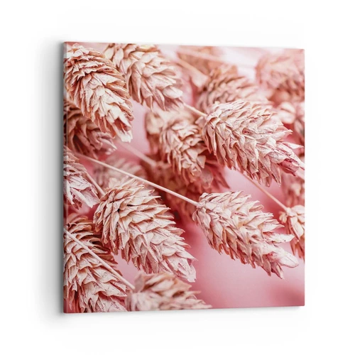 Quadro em tela - Cascata floral em rosa - 70x70 cm