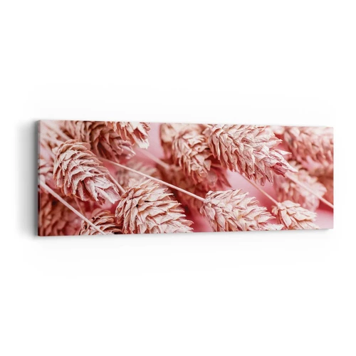 Quadro em tela - Cascata floral em rosa - 90x30 cm