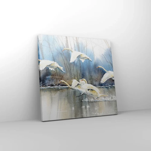 Quadro em tela - Como no conto de fadas sobre cisnes selvagens - 30x30 cm