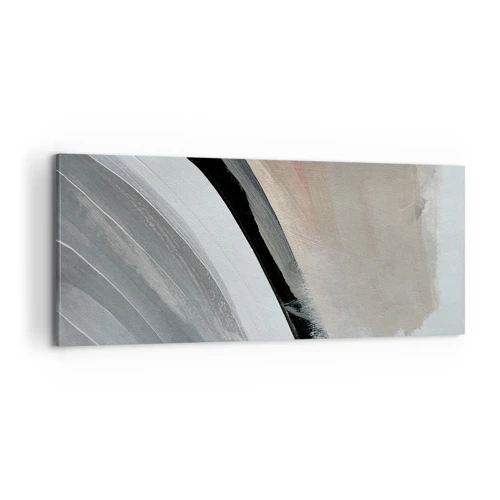 Quadro em tela - Composição: arco preto e cinza - 100x40 cm