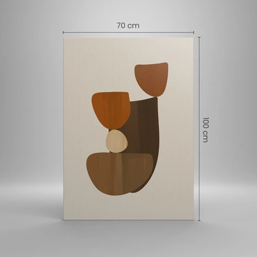 Quadro em tela - Composição em bronze - 70x100 cm