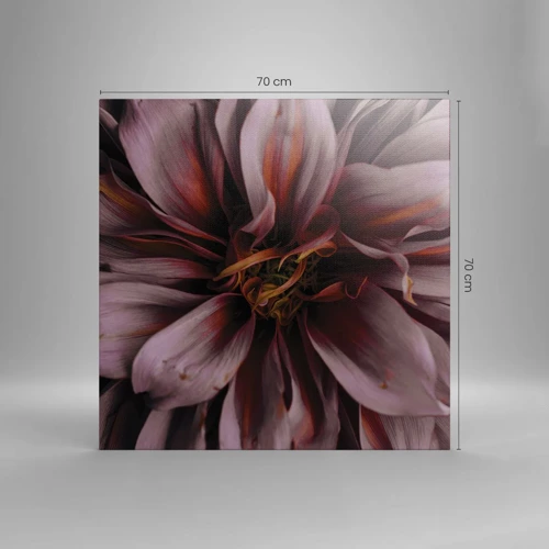 Quadro em tela - Coração de flor - 70x70 cm