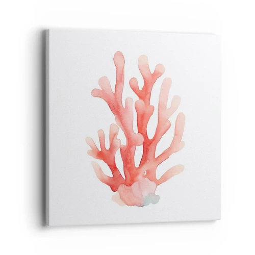 Quadro em tela - Coral de cor coral - 40x40 cm