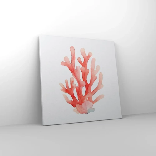 Quadro em tela - Coral de cor coral - 40x40 cm