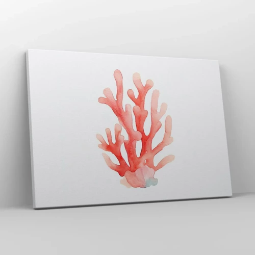 Quadro em tela - Coral de cor coral - 70x50 cm