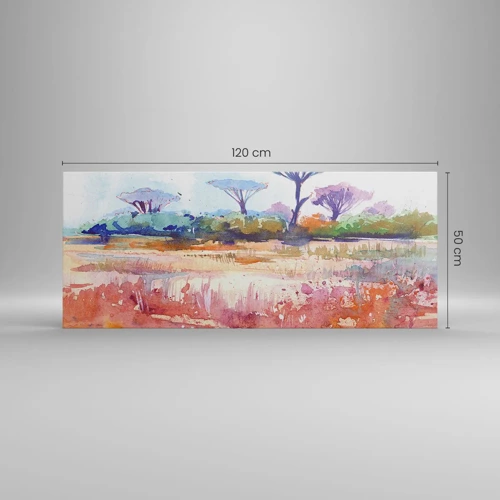 Quadro em tela - Cores da savana - 120x50 cm