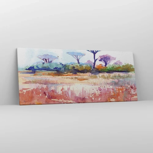 Quadro em tela - Cores da savana - 120x50 cm