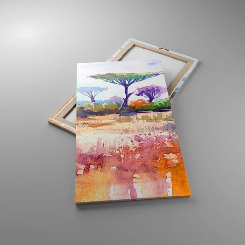 Quadro em tela - Cores da savana - 55x100 cm