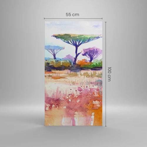 Quadro em tela - Cores da savana - 55x100 cm