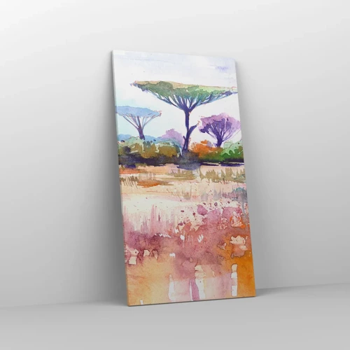 Quadro em tela - Cores da savana - 55x100 cm