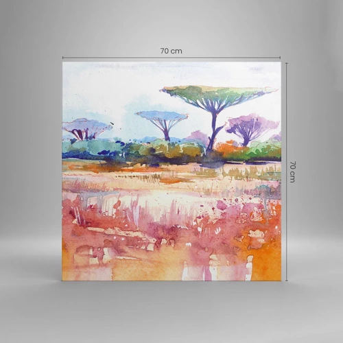 Quadro em tela - Cores da savana - 70x70 cm