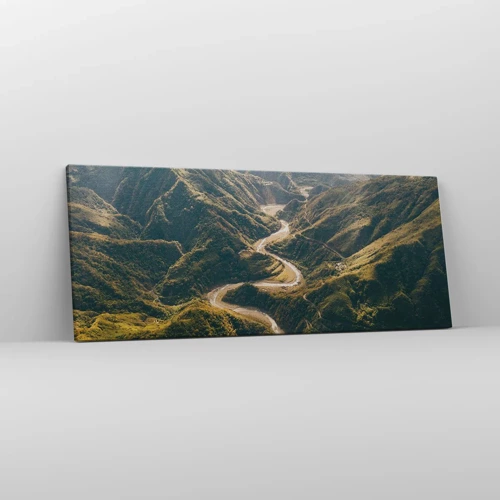 Quadro em tela - Direto do coração das montanhas - 100x40 cm