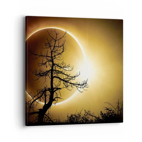 Quadro em tela - Eclipse total - 40x40 cm