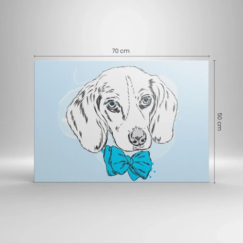 Quadro em tela - Elegância canina - 70x50 cm