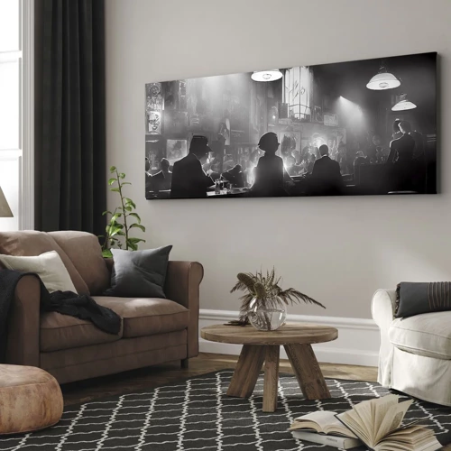 Quadro em tela - Em uma atmosfera de jazz - 100x40 cm