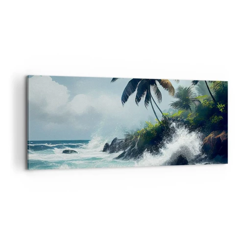 Quadro em tela - Em uma costa tropical - 100x40 cm