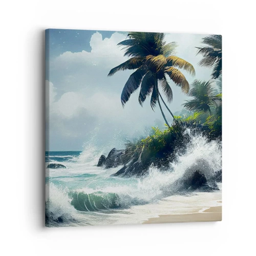 Quadro em tela - Em uma costa tropical - 30x30 cm