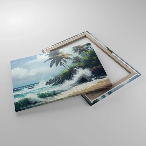 Quadro em tela - Em uma costa tropical - 70x50 cm