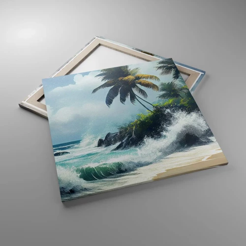 Quadro em tela - Em uma costa tropical - 70x70 cm