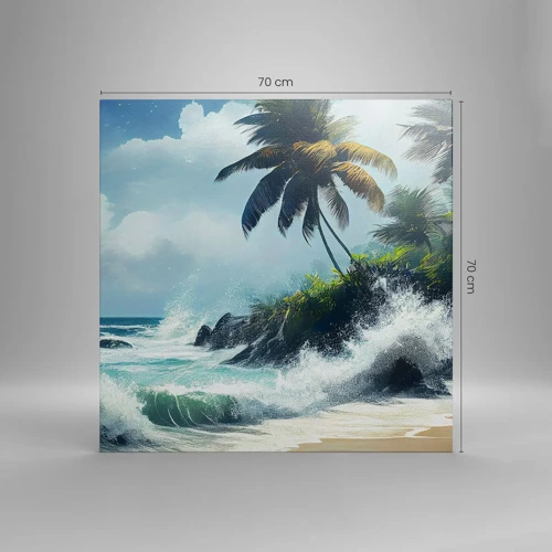 Quadro em tela - Em uma costa tropical - 70x70 cm