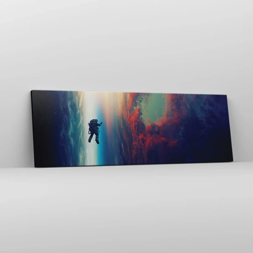 Quadro em tela - Enfrentando o universo - 90x30 cm