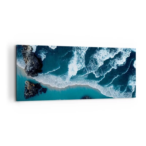 Quadro em tela - Envolto em ondas - 100x40 cm