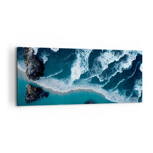 Quadro em tela - Envolto em ondas - 120x50 cm