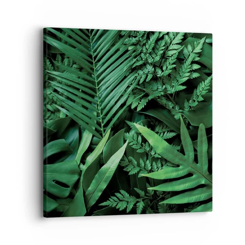 Quadro em tela - Envolto em verde - 30x30 cm