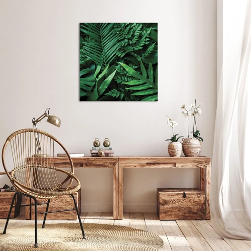 Quadro em tela - Envolto em verde - 60x60 cm