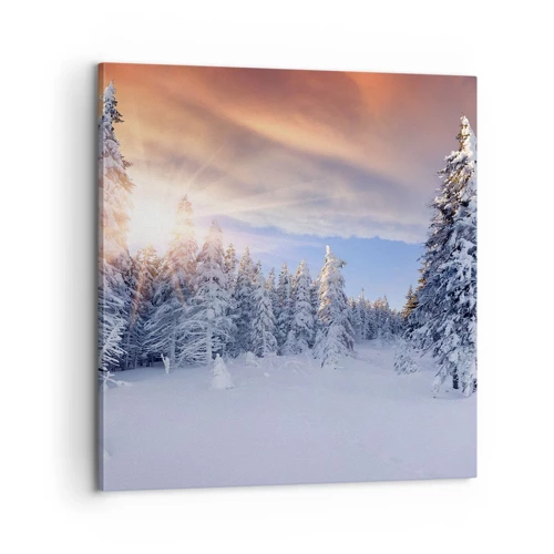 Quadro em tela - Espetáculo de neve da natureza - 60x60 cm