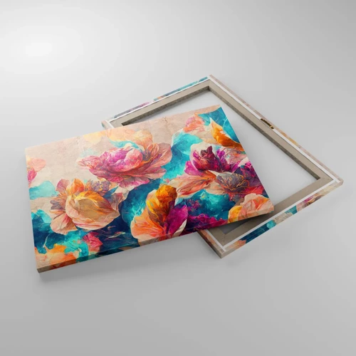 Quadro em tela - Esplendor colorido do buquê - 70x50 cm