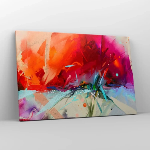 Quadro em tela - Explosão de luzes e cores - 120x80 cm