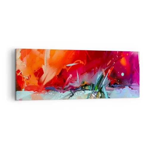 Quadro em tela - Explosão de luzes e cores - 140x50 cm