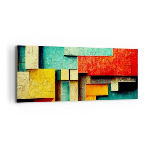 Quadro em tela - Festival de ângulos vivos - 100x40 cm