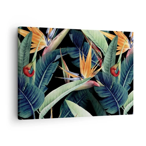 Quadro em tela - Flores ardentes dos trópicos - 70x50 cm