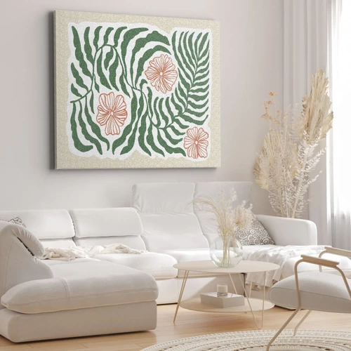 Quadro em tela - Florescendo em verde - 120x80 cm