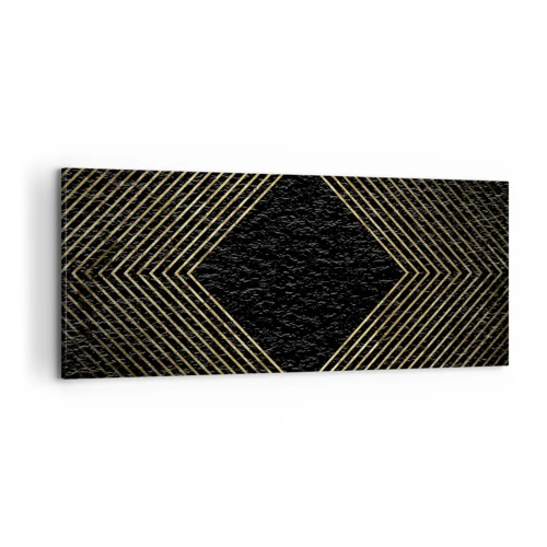 Quadro em tela - Geometria em estilo glamoroso - 100x40 cm