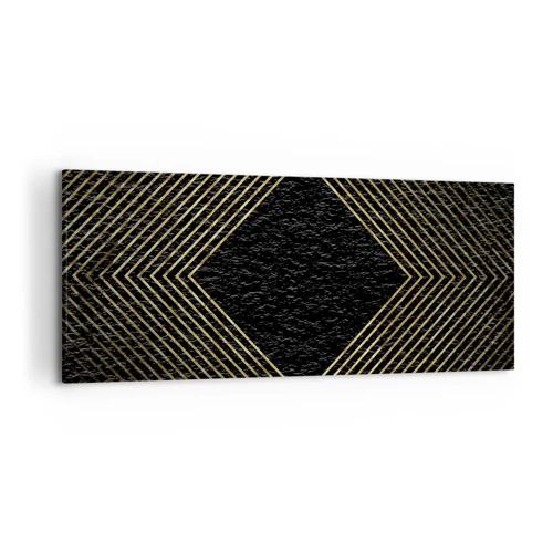 Quadro em tela - Geometria em estilo glamoroso - 120x50 cm