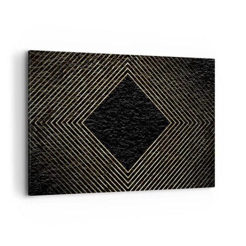 Quadro em tela - Geometria em estilo glamoroso - 120x80 cm