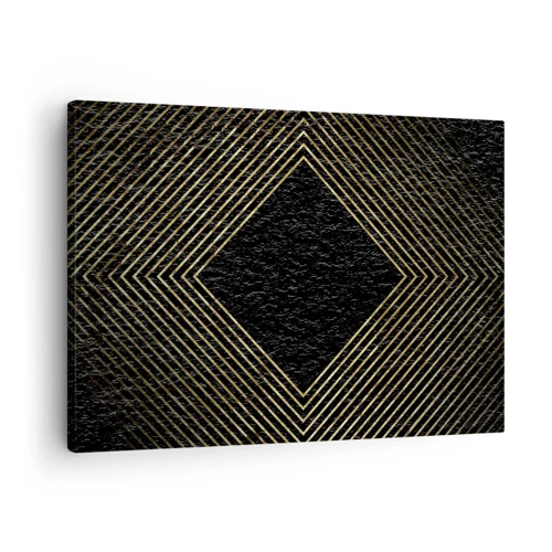 Quadro em tela - Geometria em estilo glamoroso - 70x50 cm