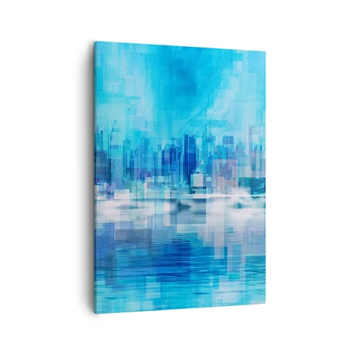 Quadro em tela - Imerso em azul - 50x70 cm