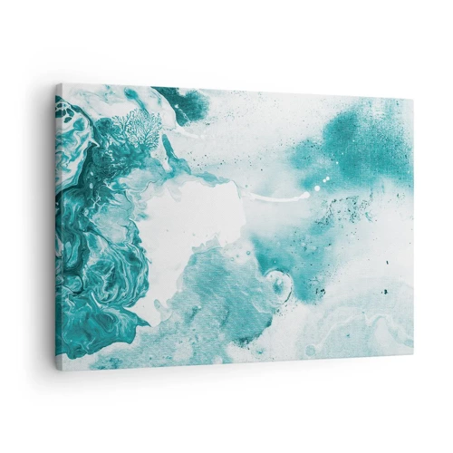 Quadro em tela - Inundado em azul - 70x50 cm