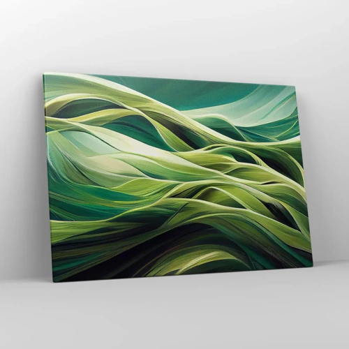 Quadro em tela - Jogo verde abstrato - 100x70 cm