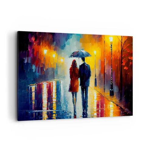 Quadro em tela - Juntos – uma noite colorida - 120x80 cm