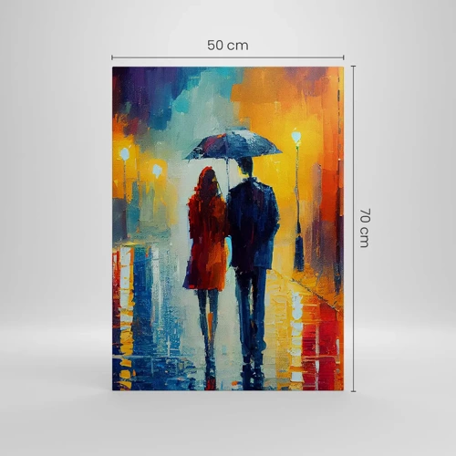 Quadro em tela - Juntos – uma noite colorida - 50x70 cm