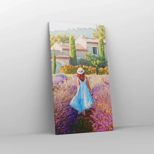 Quadro em tela - Menina Lavanda - 45x80 cm