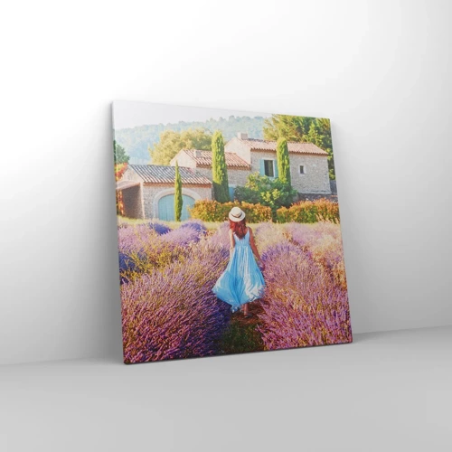 Quadro em tela - Menina Lavanda - 60x60 cm